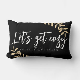 Cozy Modern Black Lumber Pillow