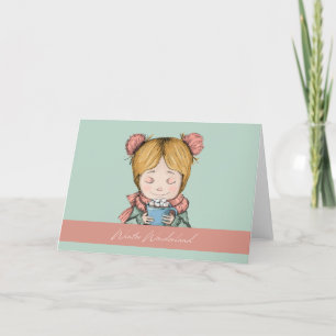 Cozy Moments: A Girl and His Cocoa Holiday Card
