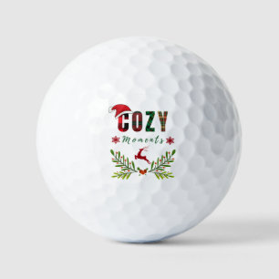 Cozy Moments Christmas Festive Reindeer Design Golf Balls