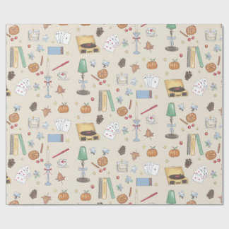 Cozy Moody Autumn Weekend Wrapping Paper
