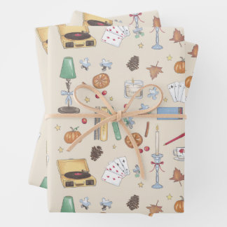 Cozy Moody Autumn Weekend Wrapping Paper Sheet