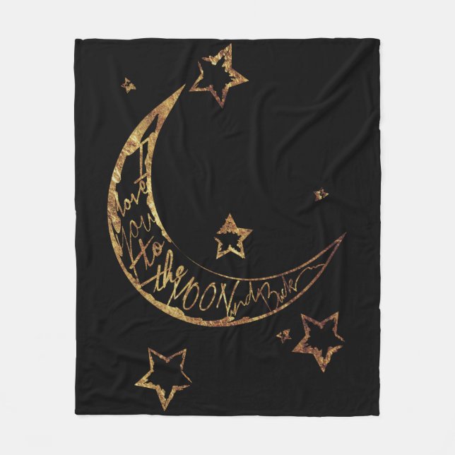 Cozy Moon n' Back Fleece Blanket (Front)