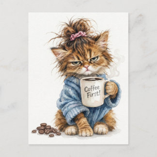 Cozy Morning Coffee Lover Postcard