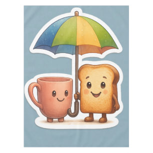 Cozy Morning Duo ☕🍞 Tablecloth