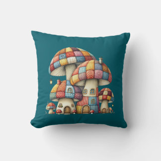 Cozy Mushrooms 6 Throw Pillow