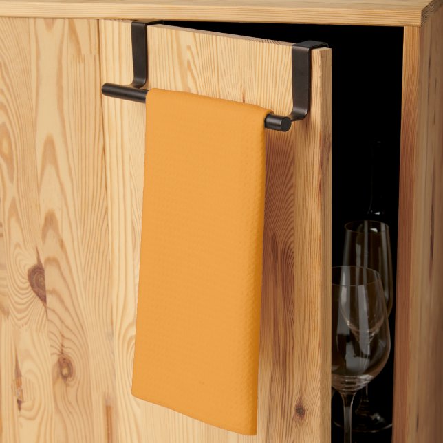 Cozy Mustard Minimalist Kitchen Towel (Thirds Fold)