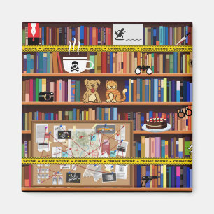 Cozy Mysteries Bookshelf Magnet