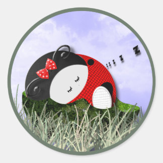 Cozy Nap Classic Round Sticker