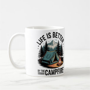 Cozy Nature Adventure Camping Campfire Mountain Coffee Mug