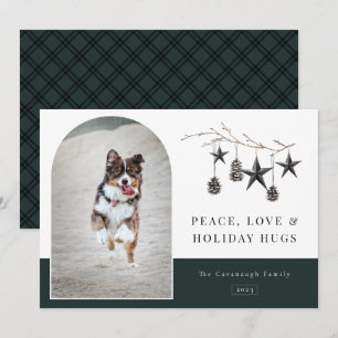 Cozy Nature Arch Frame Photo Holiday Card