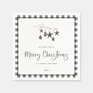 Cozy Nature Christmas Party Napkin