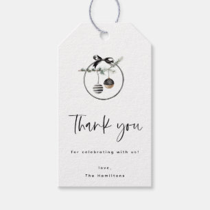 Cozy Nature Wreath Christmas Party Gift Tags