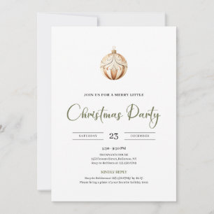 Cozy Neutral Sage Green Scandinavian Christmas  Invitation