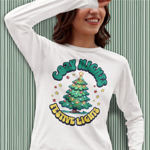 Cozy Nights, Festive Lights Christmas Tree T-Shirt