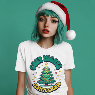 Cozy Nights, Festive Lights Christmas Tree Tri-Blend Shirt