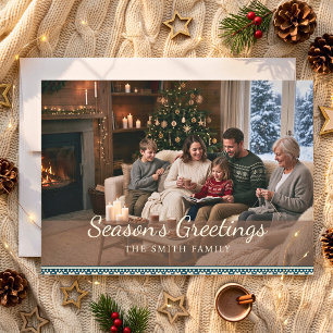 Cozy Nordic Family Photo Christmas Holiday Card
