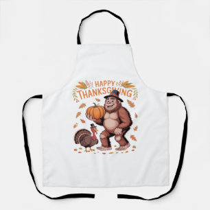 Cozy October Autumn Pumpkins Oversized T-Shirt Apron