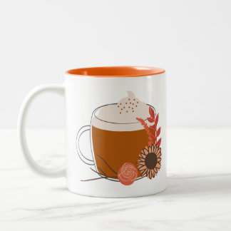 Cozy Orange Fall Coffee Mug - Thanksgiving Autumn 