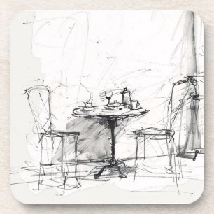 Cozy Outdoor Café Table – Relaxing Coffee Coaster