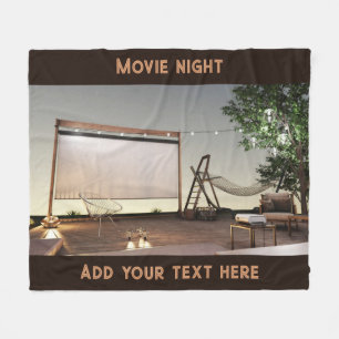 Cozy Outdoor Movie Night Fleece Blanket