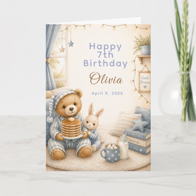 Cozy Pajama Birthday Card (Front)