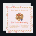 Cozy Pancake & Pajama Brunch Birthday Invitation<br><div class="desc">Made with love in San Antonio, TX 🤠 Pyjamas & Pancakes Birthday Party Invitation – Perfect for a Cozy Celebration! Wake up to the sweetest birthday bash with our Pyjamas & Pancakes Birthday Party Invitation! This fun and cozy design sets the perfect tone for your little one's special day. Featuring...</div>