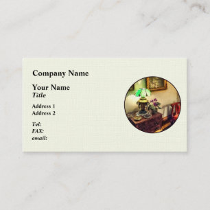 Cozy Parlour with Flower Petal Lamp Business Card