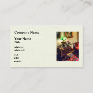 Cozy Parlour with Flower Petal Lamp Business Card