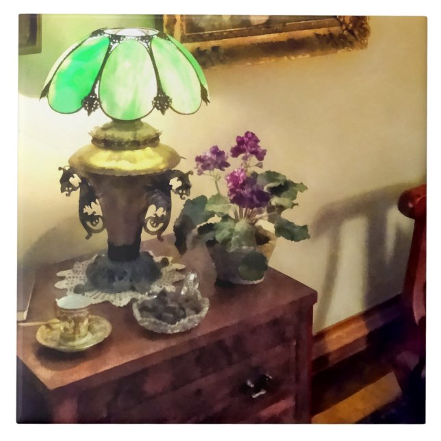 Cozy Parlour with Flower Petal Lamp Tile (Front)