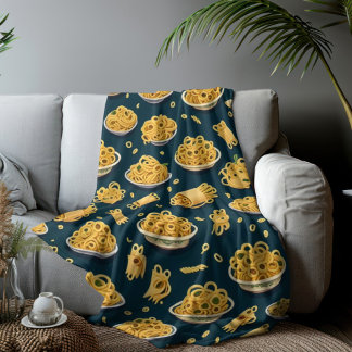 Cozy Pasta Pattern Blanket National Pasta Month