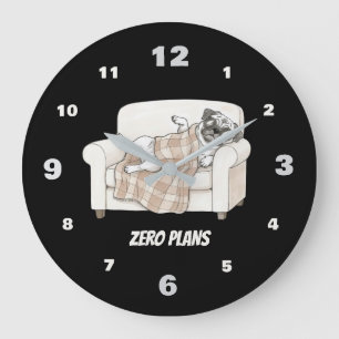 Cozy Paws Collection Black Large Clock