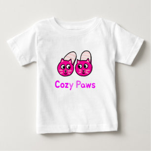Cozy Paws Cute Purple Cats Baby T-Shirt