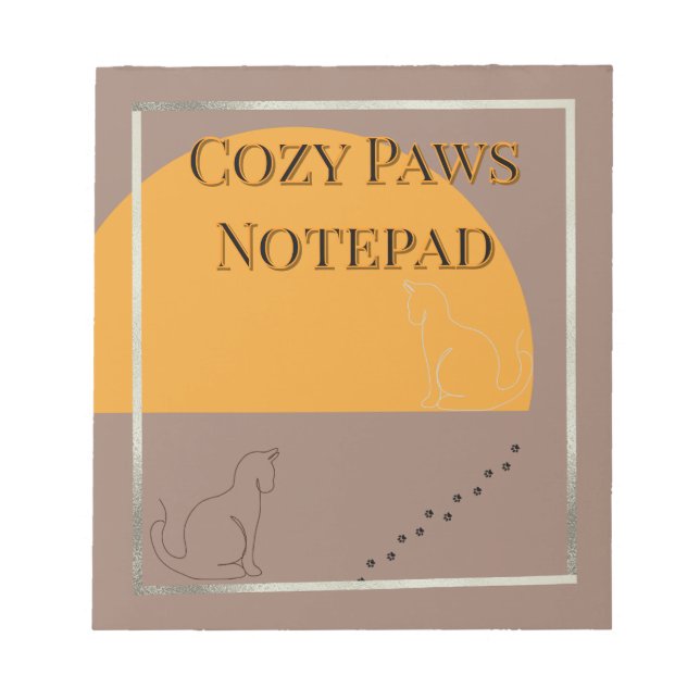 Cozy Paws Notepad (Front)