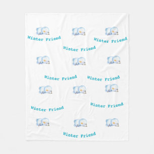 Cozy Penguin Fleece Blanket