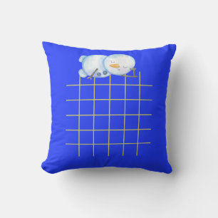 Cozy Penguin Sleeping Pillow" Throw Pillow