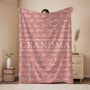 Cozy Personalized Blanket Gift for Mama or Grandma