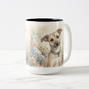 Cozy Pet Lover Design LinaPawStudio Two-Tone Coffee Mug