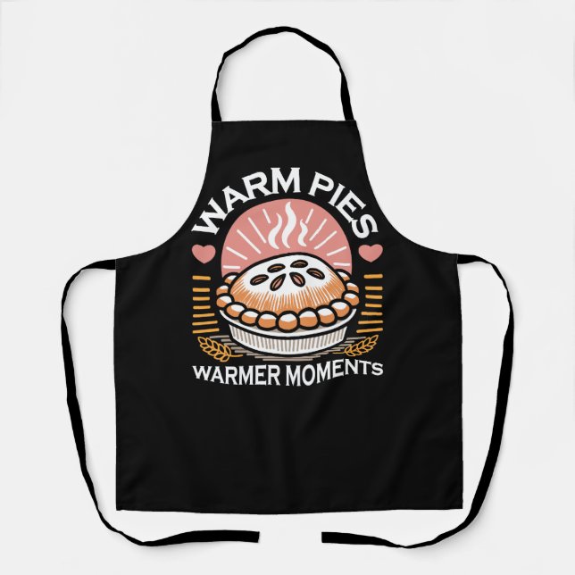 Cozy Pie Illustration: Warm Pies Warmer Moments Apron (Front)