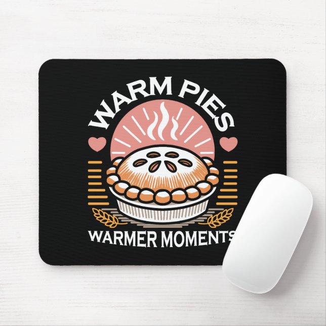 Cozy Pie Illustration: Warm Pies Warmer Moments Mouse Pad (With Mouse)
