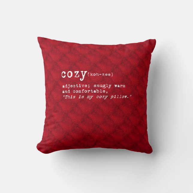 Cozy Pillow - Red (Front)