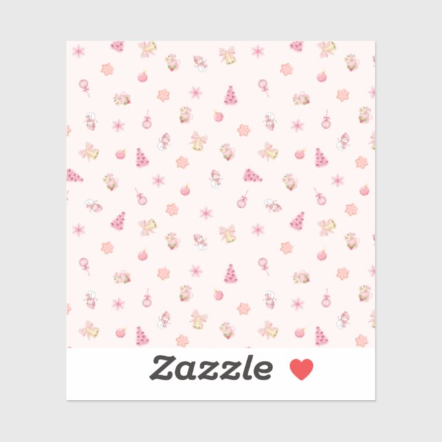 Cozy Pink Christmas Pattern (Sheet)