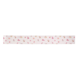 Cozy Pink Christmas Pattern Satin Ribbon
