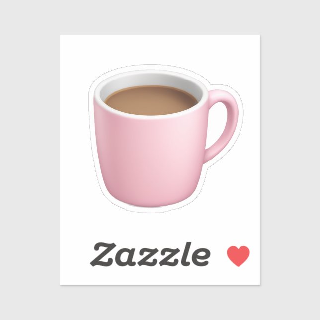 Cozy Pink Coffee Mug Emoji (Sheet)