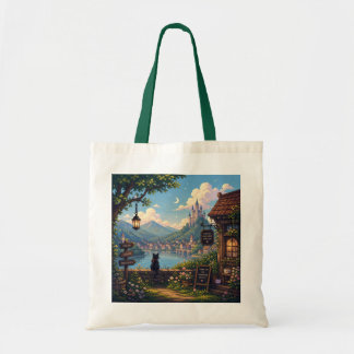 Cozy Pixel Fantasy Riverside Tote Bag