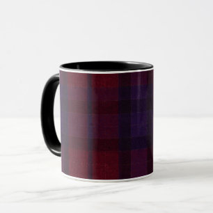 Cozy Plaid Burgundy Maroon Purple Mug