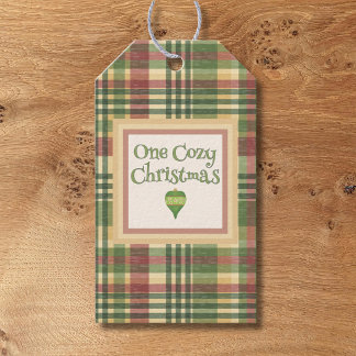 Cozy Plaid Christmas Gift Tags