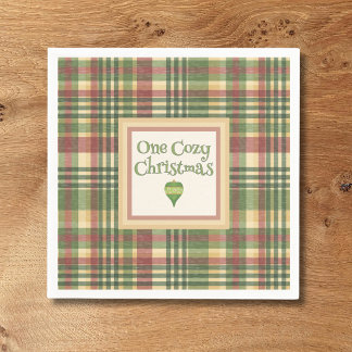 Cozy Plaid Christmas Party Napkins