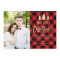 Cozy Plaid Holiday Photo Card in Red