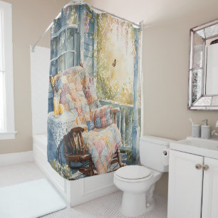 Cozy Porch with Quilt and Lemonade Charm