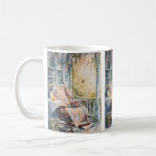 Cozy Porch with Quilt and Lemonade Charm Coffee Mug